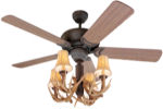 52" Antler Ceiling Fan w/ Light