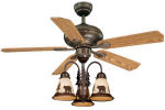 52" Rustic Ceiling Fan w/ Light