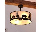 Deer/Bear/Pine Tree 20-in. W Ceiling Fan New Bronze