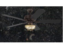 Rustic Ceiling Fan 52 inch w/ Antler Bowl Light Kit