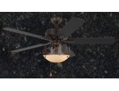 Rustic Ceiling Fan 52 inch w/ Yukon Light Kit