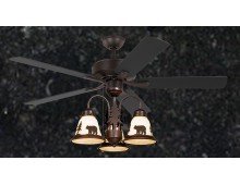 Rustic Ceiling Fan - 52 inch Wilderness w/ Light Kit (Multiple Scene Options)