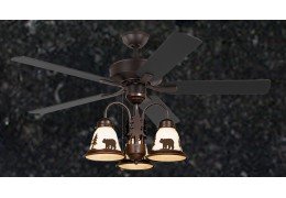 Rustic Ceiling Fan - 52 inch Wilderness w/ Light Kit (Multiple Scene Options)