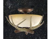 Antler 12.5in Semi Flush Ceiling Light with French Scavo Glass