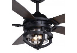 Farmhouse Modern 54 inch Ceiling Fan Matte Black