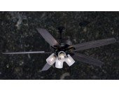 Matte Black 4-Light 60 inch Ceiling Fan