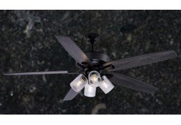 Matte Black 4-Light 60 inch Ceiling Fan