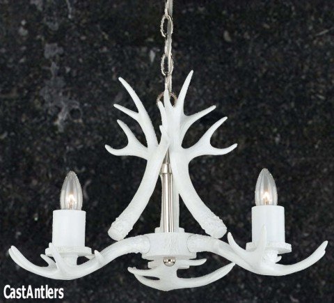 Wagon Wheel Mule Deer Antler Chandelier