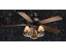 Rustic Ceiling Fan - 52 inch 3-Light Antler Indoor Farmhouse Cabin