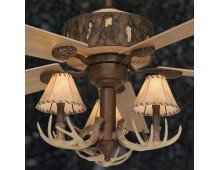 Rustic Faux 52 inch Antler Ceiling Fan