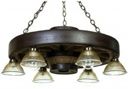 Verde Wagon Wheel 30 inch Chandelier