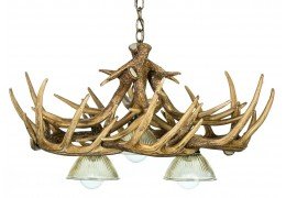 Whitetail 10 Cast Antler Chandelier w/ 3 Downlights