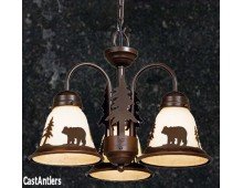 Yukon Burnished Bronze Three-Light Chandelier