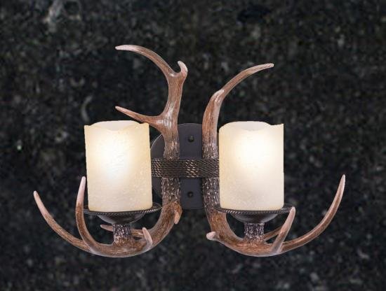 Cast Antler Bathroom 2-Light Vanity Wall Light