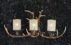 Cast Antler Bathroom 3-Light Vanity Light Black Walnut