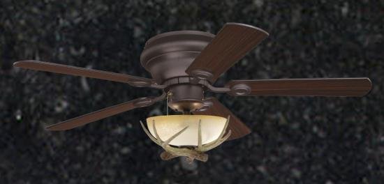 Flushmount Noble 42 inch Antler Bowl Ceiling Fan