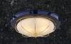 Nautical 15-in. W Flush Mount Navy Blue and Matte Gold